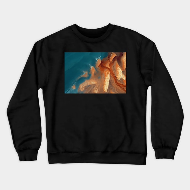 Abstract Seaside Crewneck Sweatshirt by waltzart